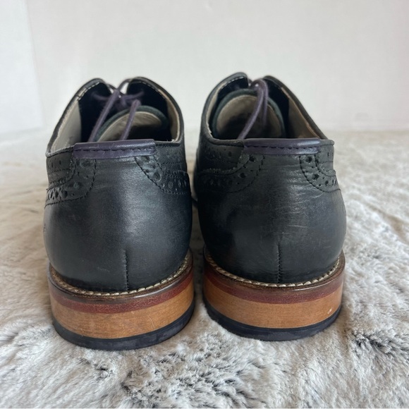 Clark's Lace Up Wing Tip Oxford's Men Size 7.5 Black Shoes - Picture 6 of 15